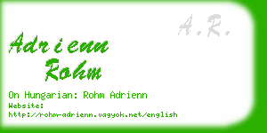 adrienn rohm business card